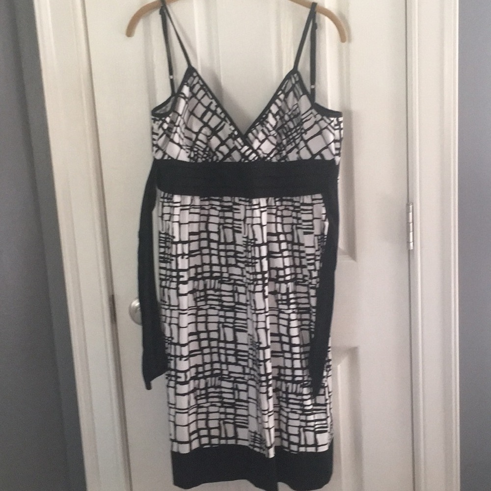 Black & White sundress, with adjustable straps.